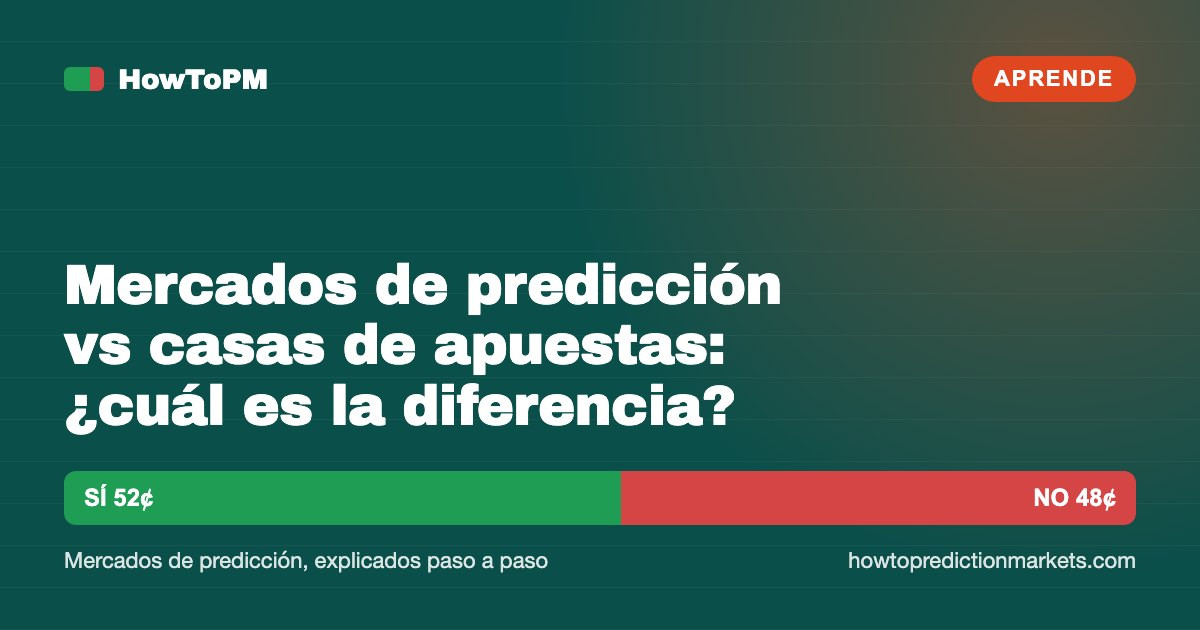 Mercados de predicción vs casas de apuestas: ¿cuál es la diferencia?