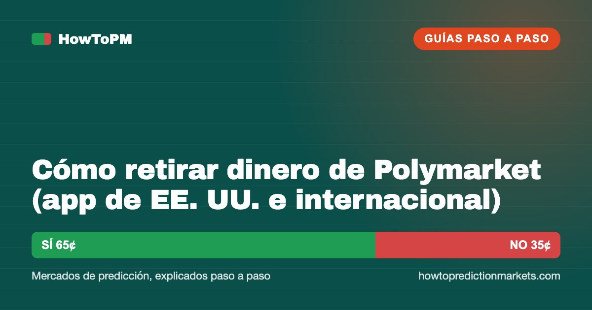 Cómo retirar dinero de Polymarket (app de EE. UU. e internacional)