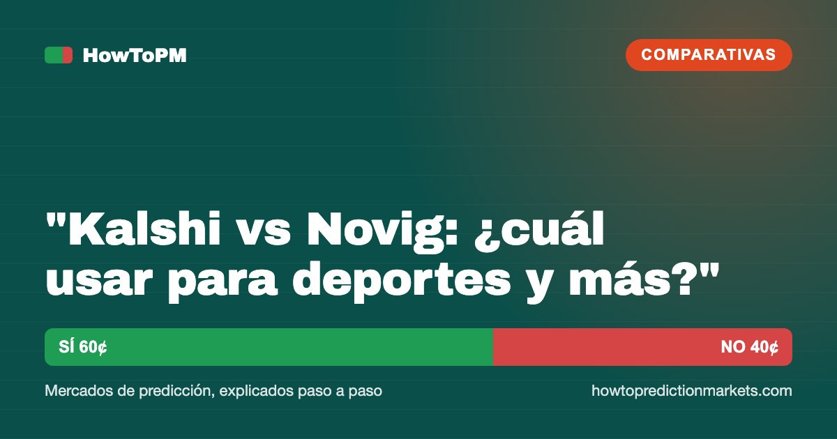 "Kalshi vs Novig: ¿cuál usar para deportes y más?"