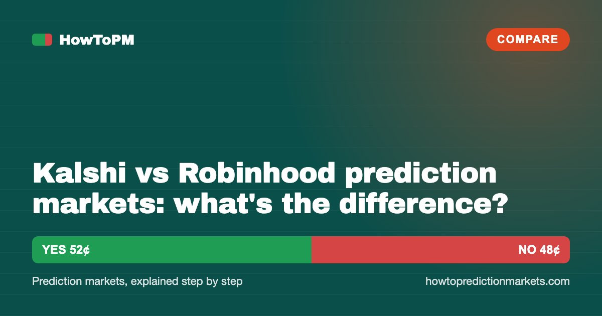 Kalshi vs Robinhood prediction markets: what's the difference?