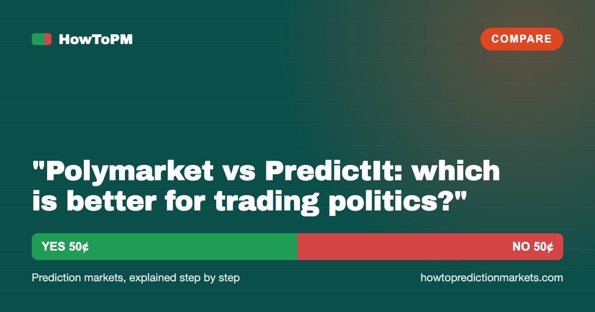 "Polymarket vs PredictIt: which is better for trading politics?"