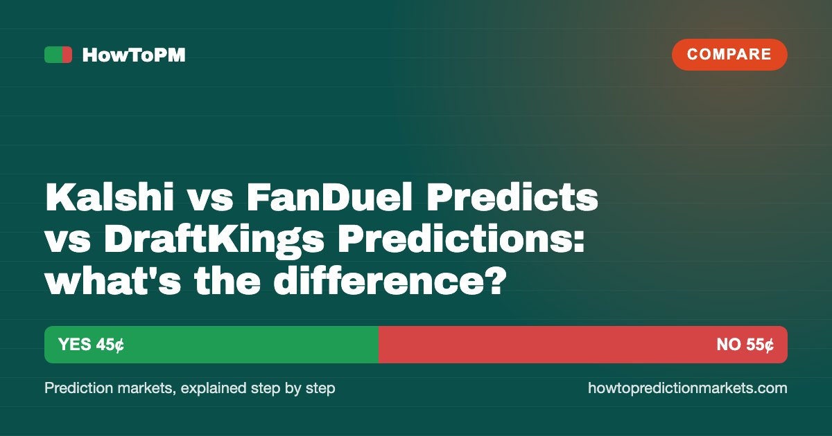 Kalshi vs FanDuel Predicts vs DraftKings Predictions: what's the difference?