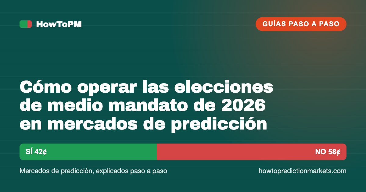 Cómo operar las elecciones de medio mandato de 2026 en mercados de predicción