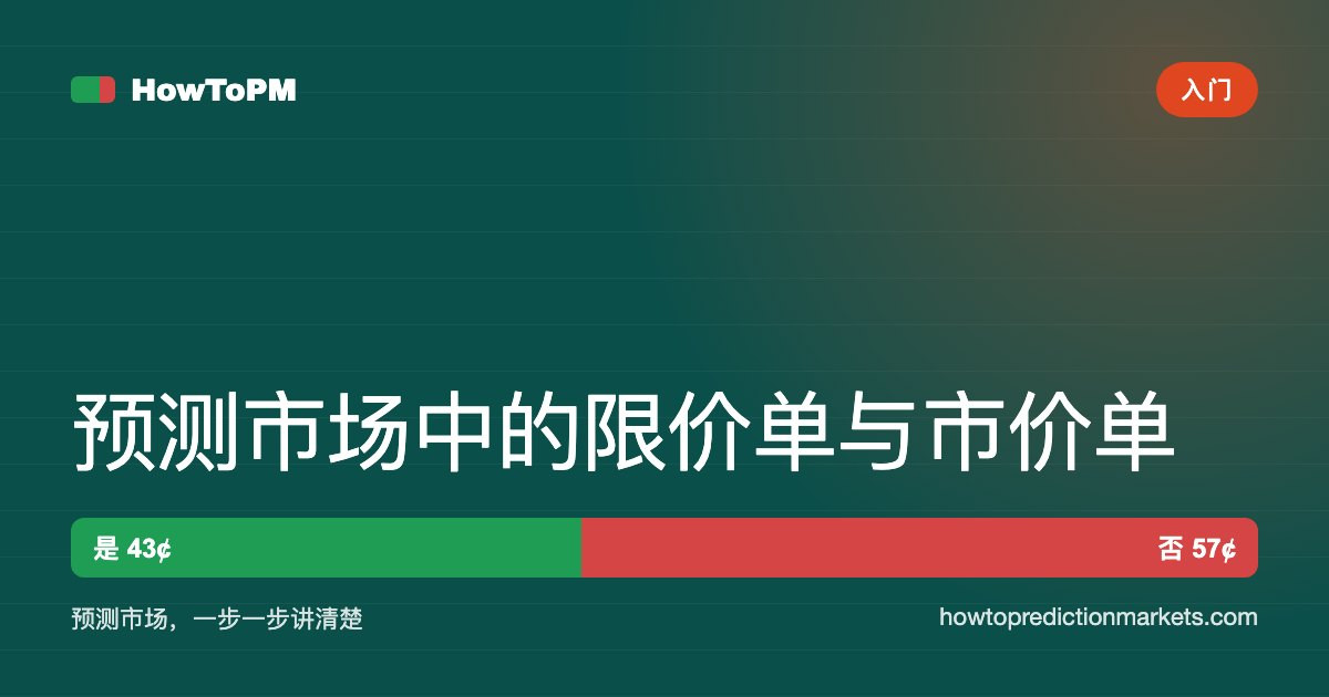 预测市场中的限价单与市价单
