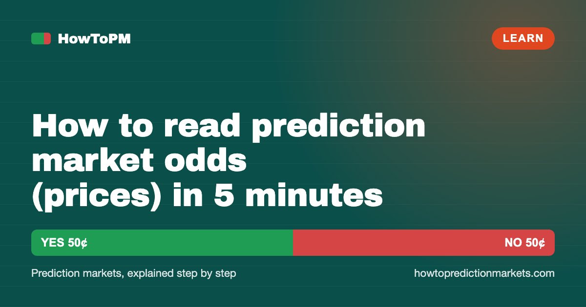 How to read prediction market odds (prices) in 5 minutes