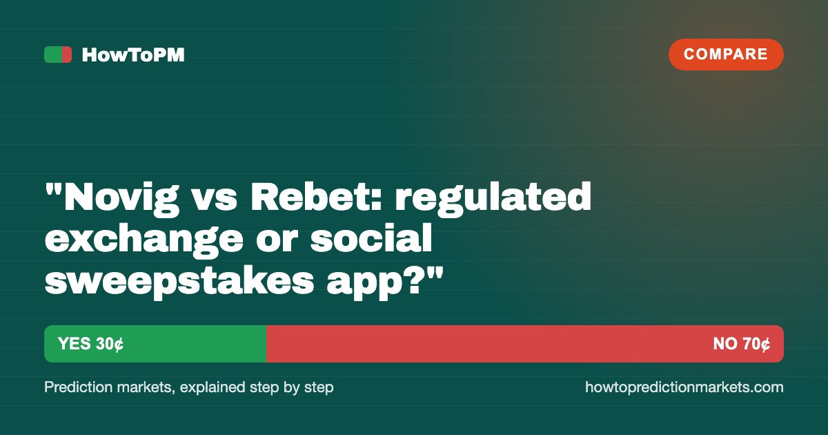 "Novig vs Rebet: regulated exchange or social sweepstakes app?"