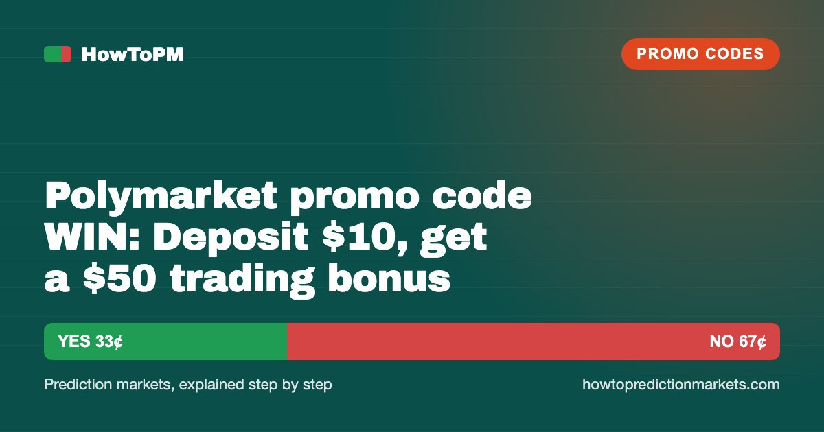 Polymarket promo code WIN: Deposit $10, get a $50 trading bonus (September 2026)