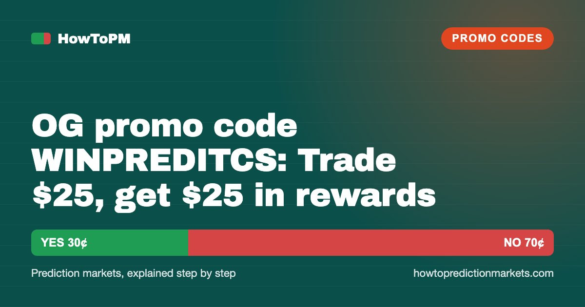 OG promo code WINPREDITCS: Trade $25, get $25 in rewards (September 2026)