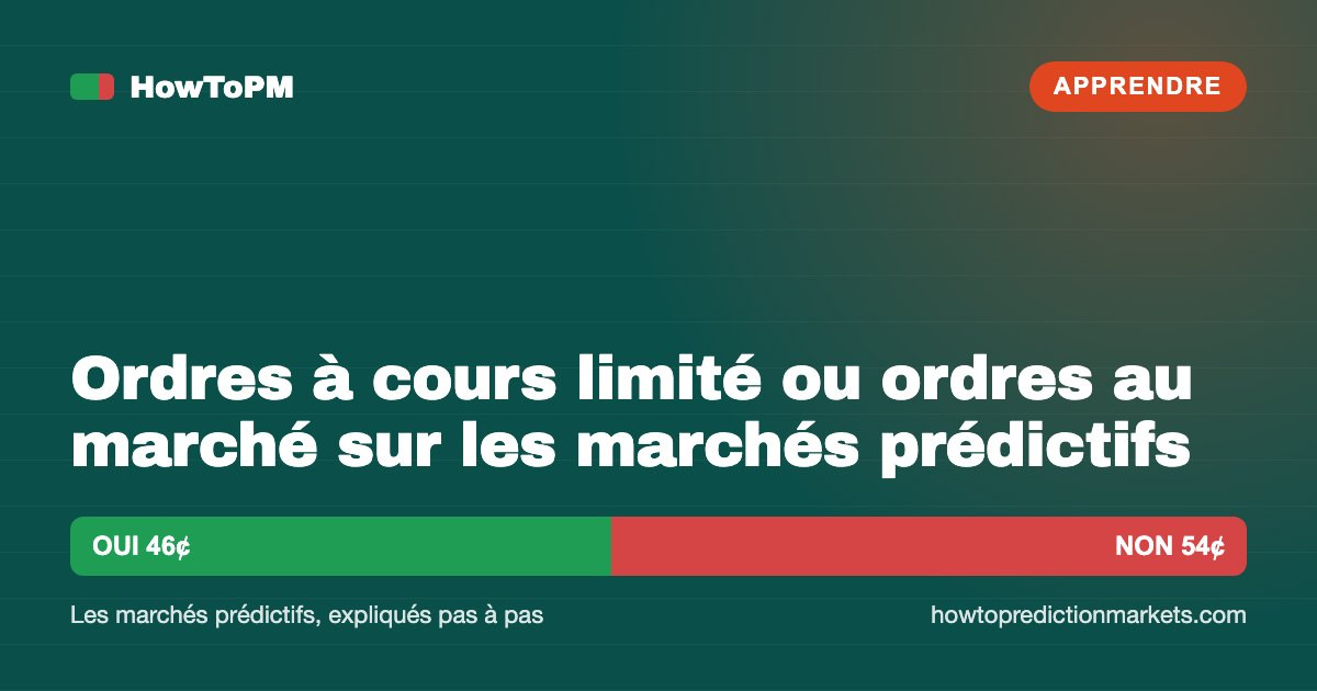 Ordres à cours limité ou ordres au marché sur les marchés prédictifs