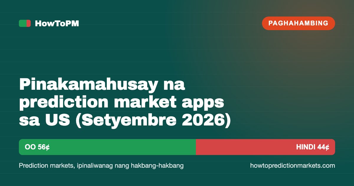 Pinakamahusay na prediction market apps sa US (Setyembre 2026)