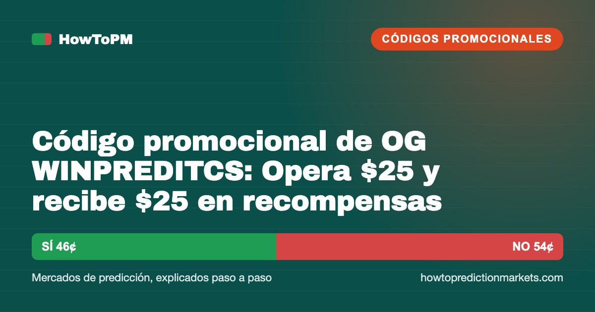 Código promocional de OG WINPREDITCS: Opera $25 y recibe $25 en recompensas (septiembre de 2026)