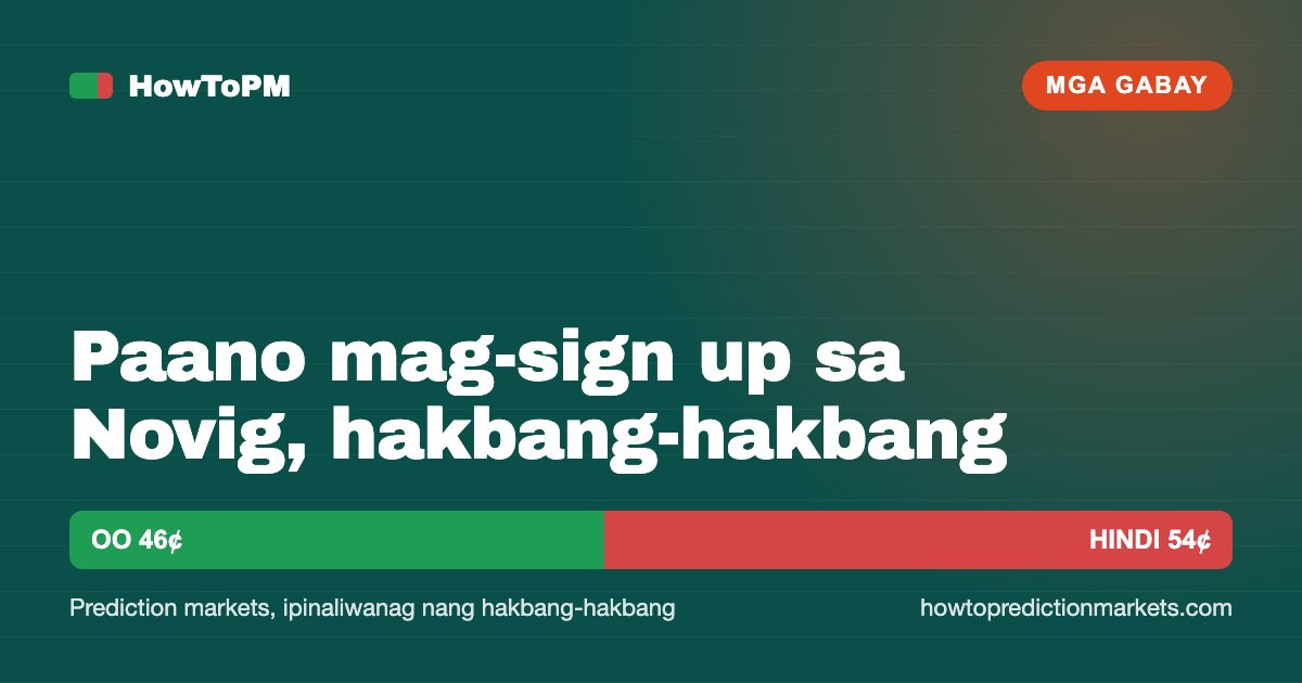 Paano mag-sign up sa Novig, hakbang-hakbang