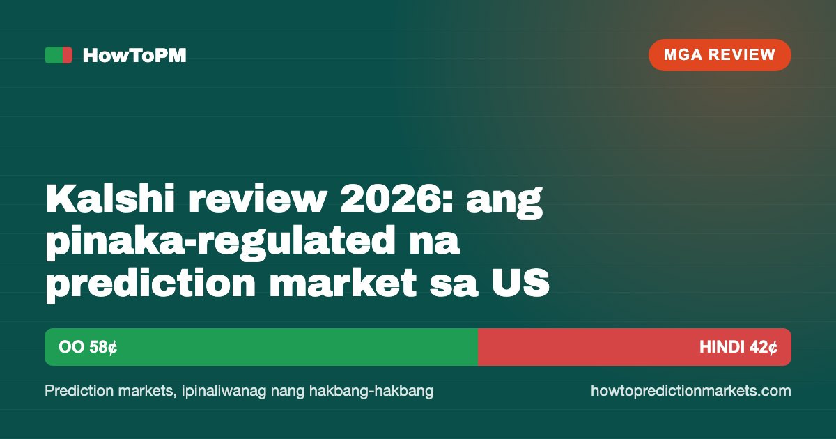 Kalshi review 2026: ang pinaka-regulated na prediction market sa US
