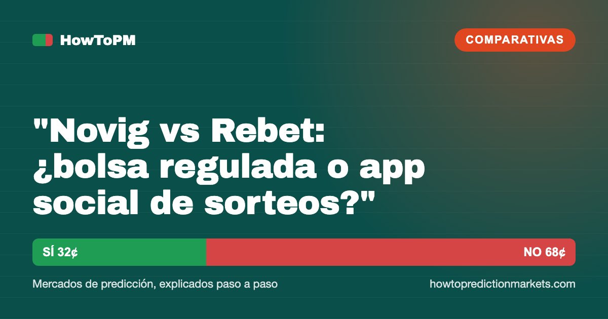 "Novig vs Rebet: ¿bolsa regulada o app social de sorteos?"
