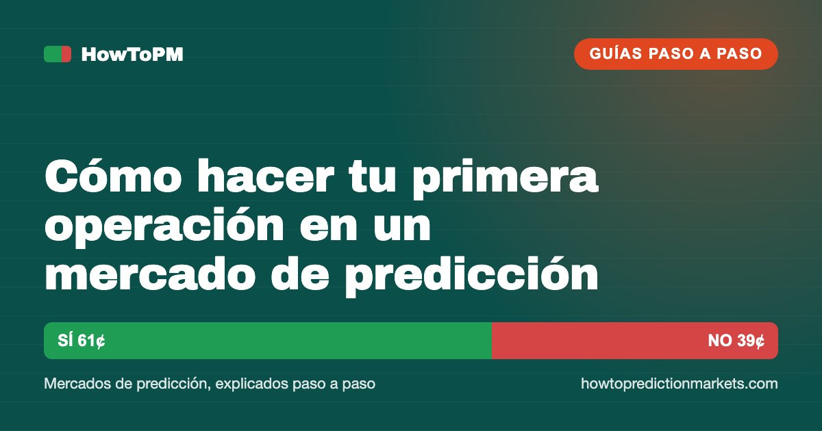 Cómo hacer tu primera operación en un mercado de predicción