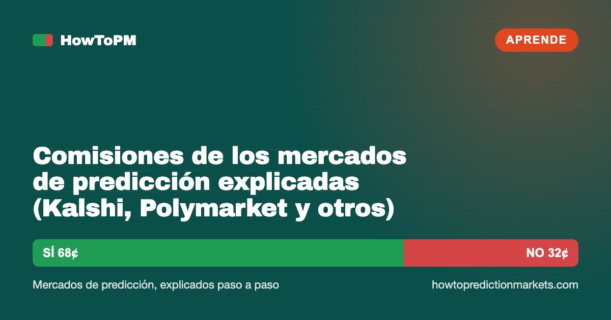 Comisiones de los mercados de predicción explicadas (Kalshi, Polymarket y otros)