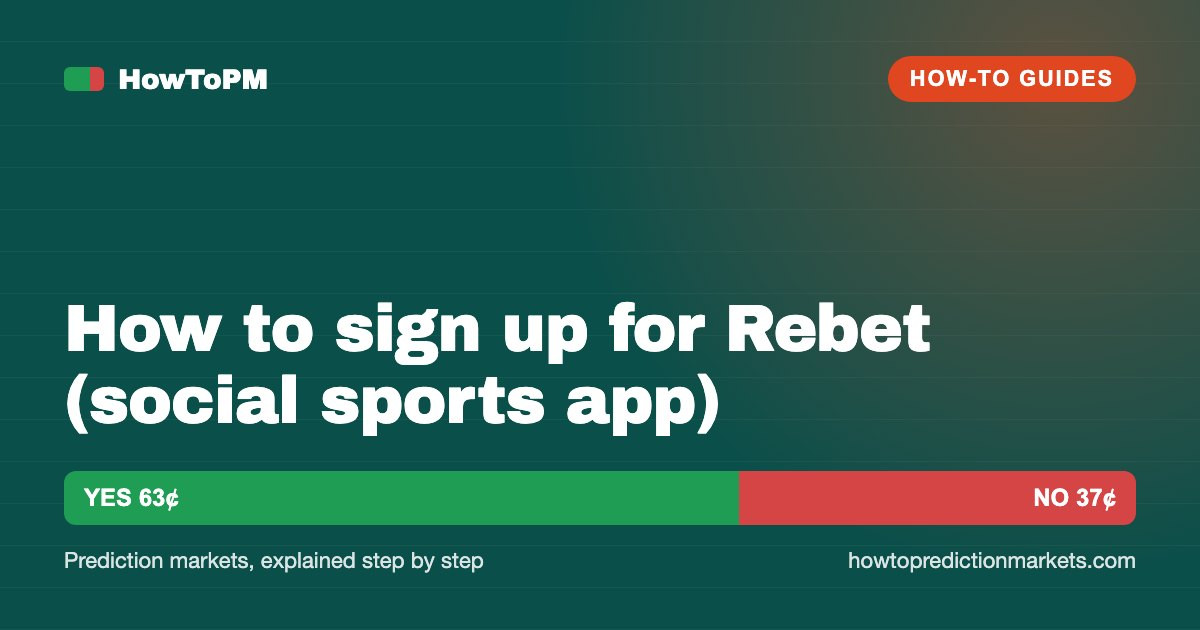 How to sign up for Rebet (social sports app)