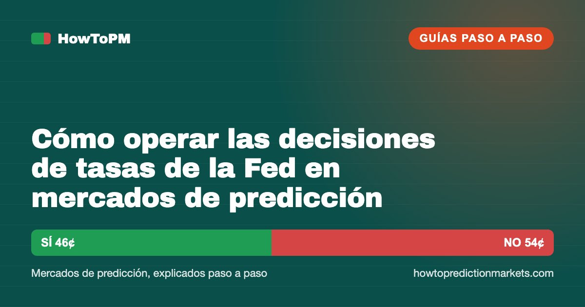 Cómo operar las decisiones de tasas de la Fed en mercados de predicción