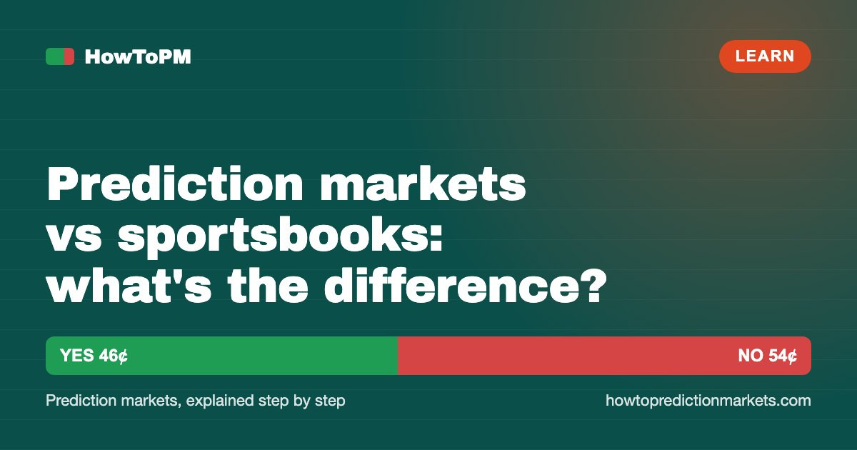 Prediction markets vs sportsbooks: what's the difference?