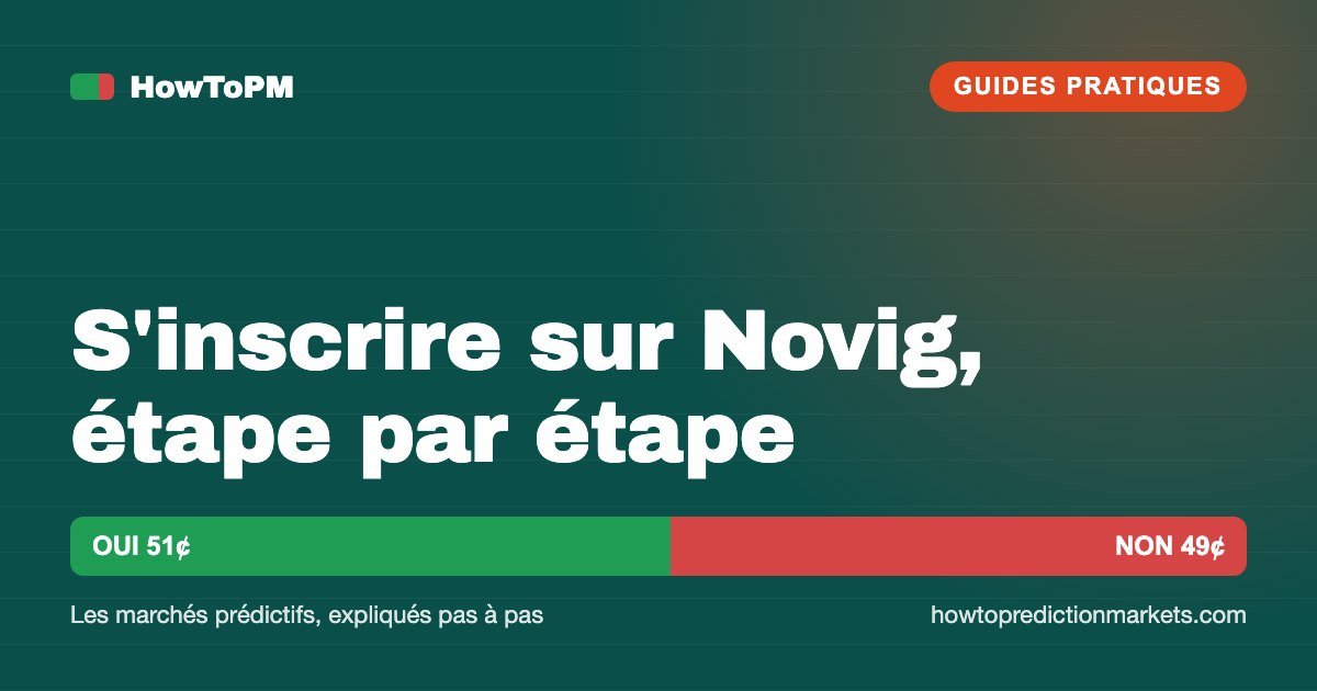 S'inscrire sur Novig, étape par étape