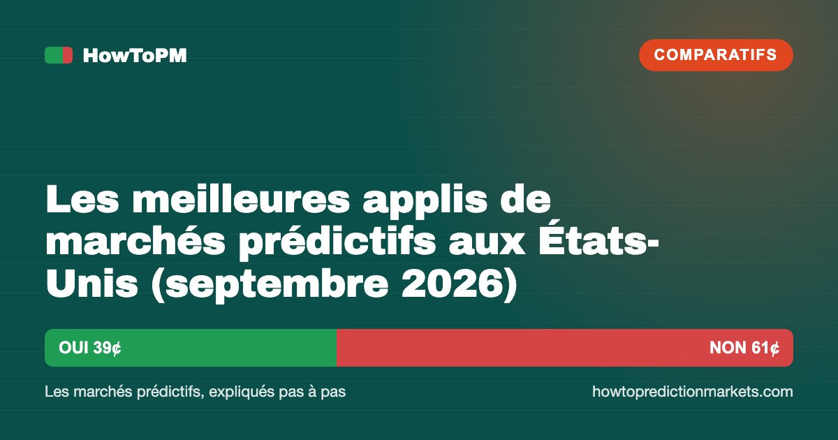 Les meilleures applis de marchés prédictifs aux États-Unis (septembre 2026)