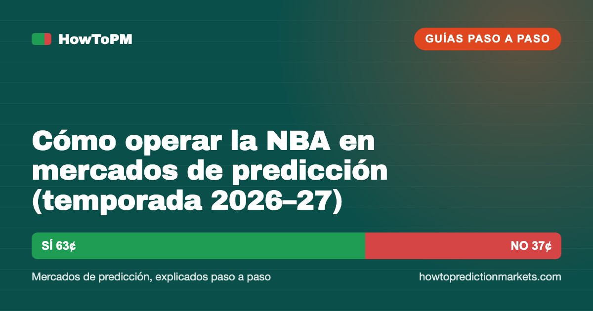 Cómo operar la NBA en mercados de predicción (temporada 2026–27)