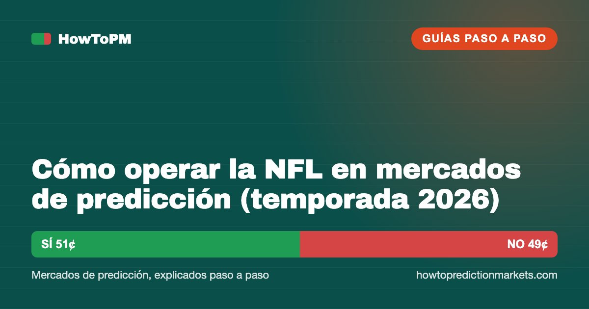 Cómo operar la NFL en mercados de predicción (temporada 2026)