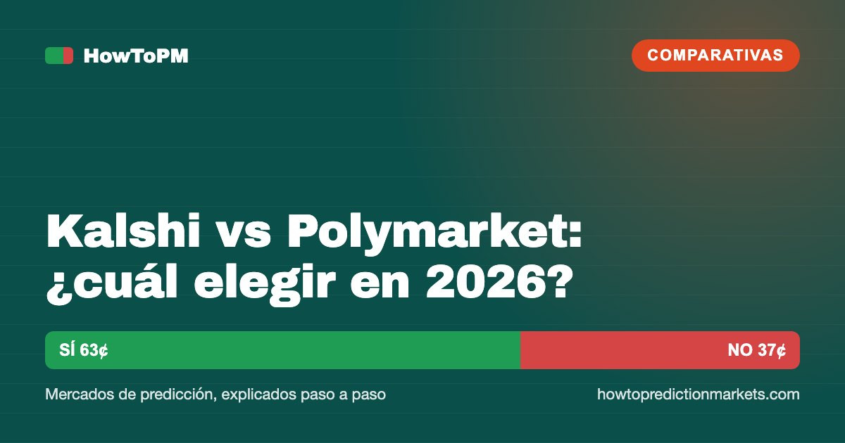 Kalshi vs Polymarket: ¿cuál elegir en 2026?