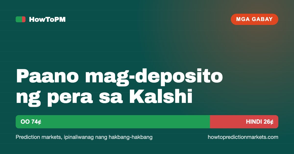 Paano mag-deposito ng pera sa Kalshi