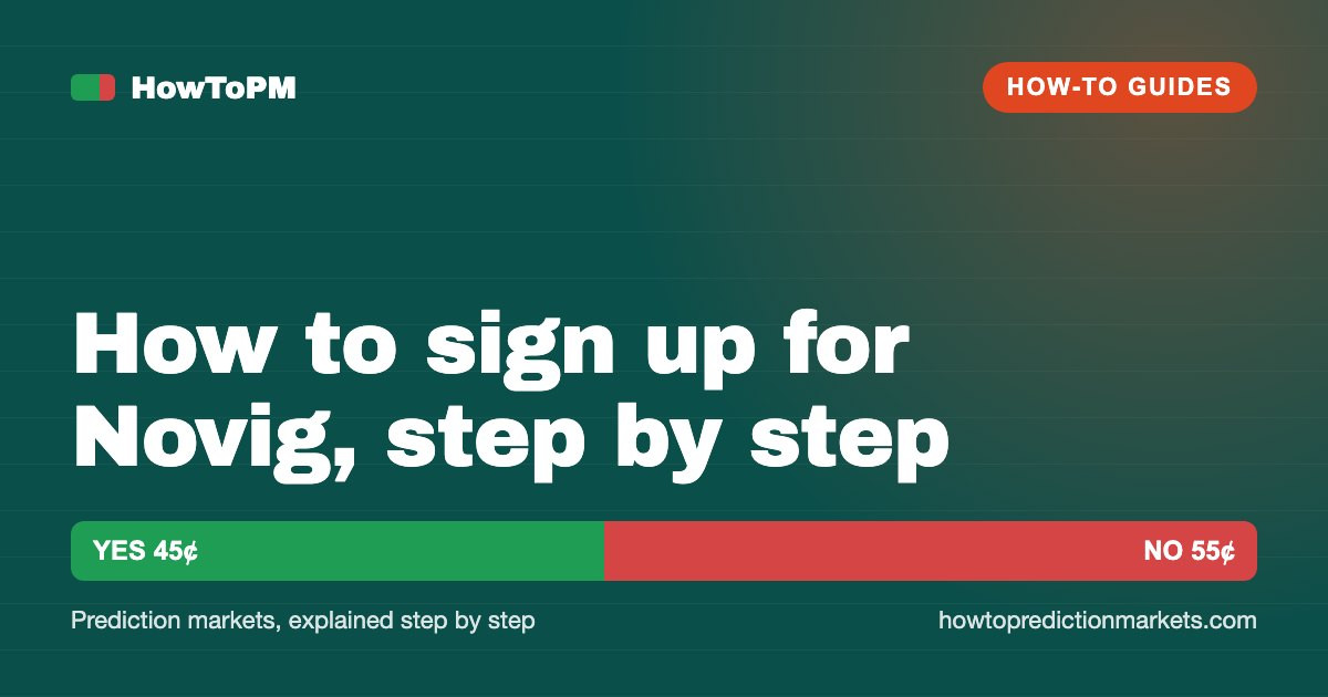 How to sign up for Novig, step by step