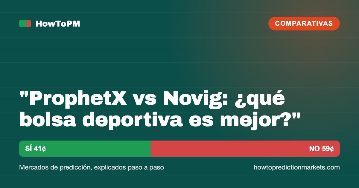 "ProphetX vs Novig: ¿qué bolsa deportiva es mejor?"
