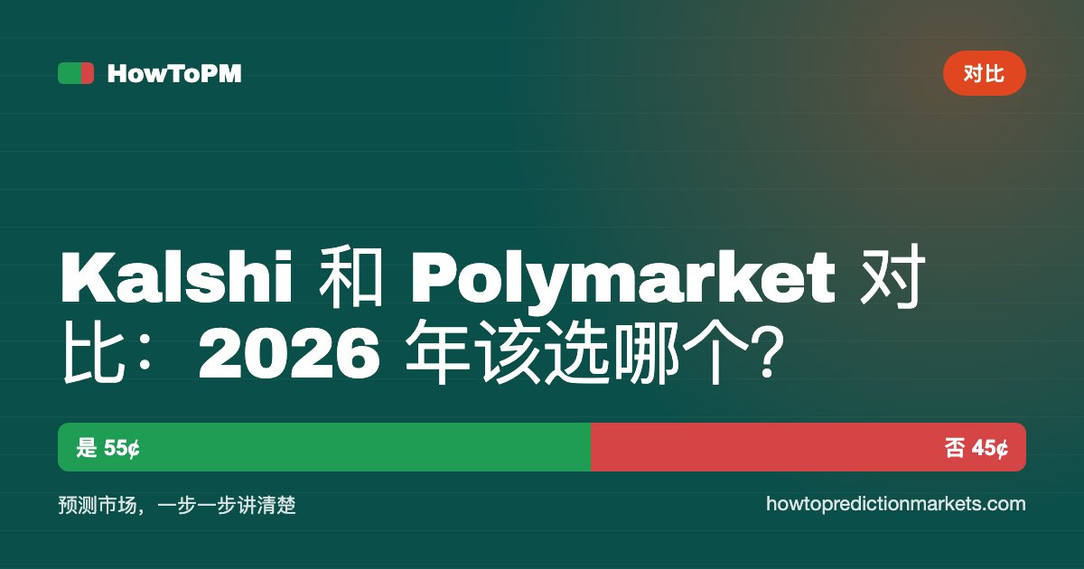 Kalshi 和 Polymarket 对比：2026 年该选哪个？