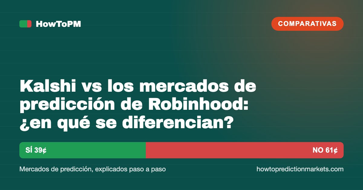 Kalshi vs los mercados de predicción de Robinhood: ¿en qué se diferencian?