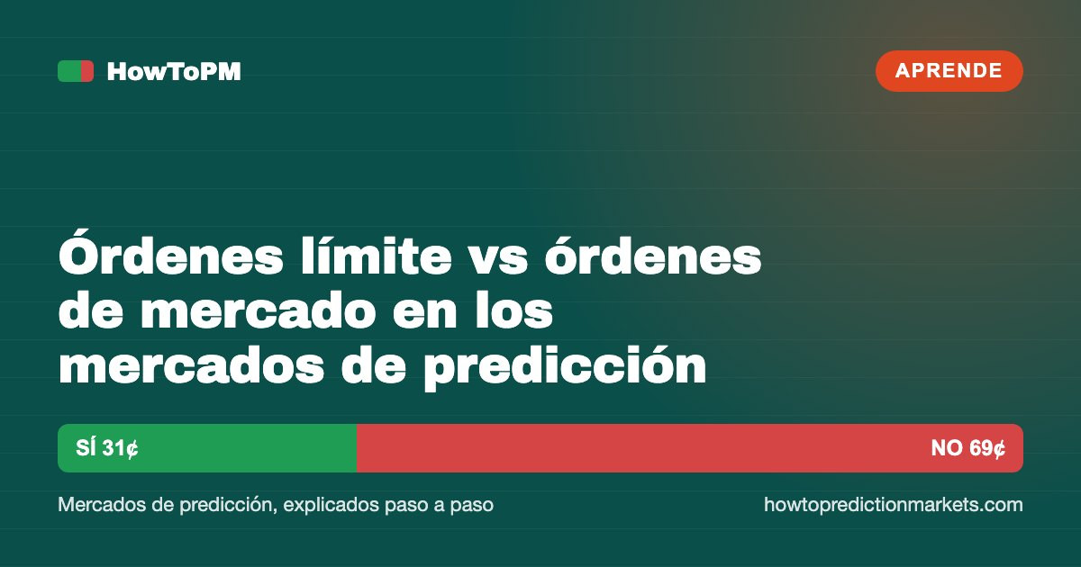 Órdenes límite vs órdenes de mercado en los mercados de predicción